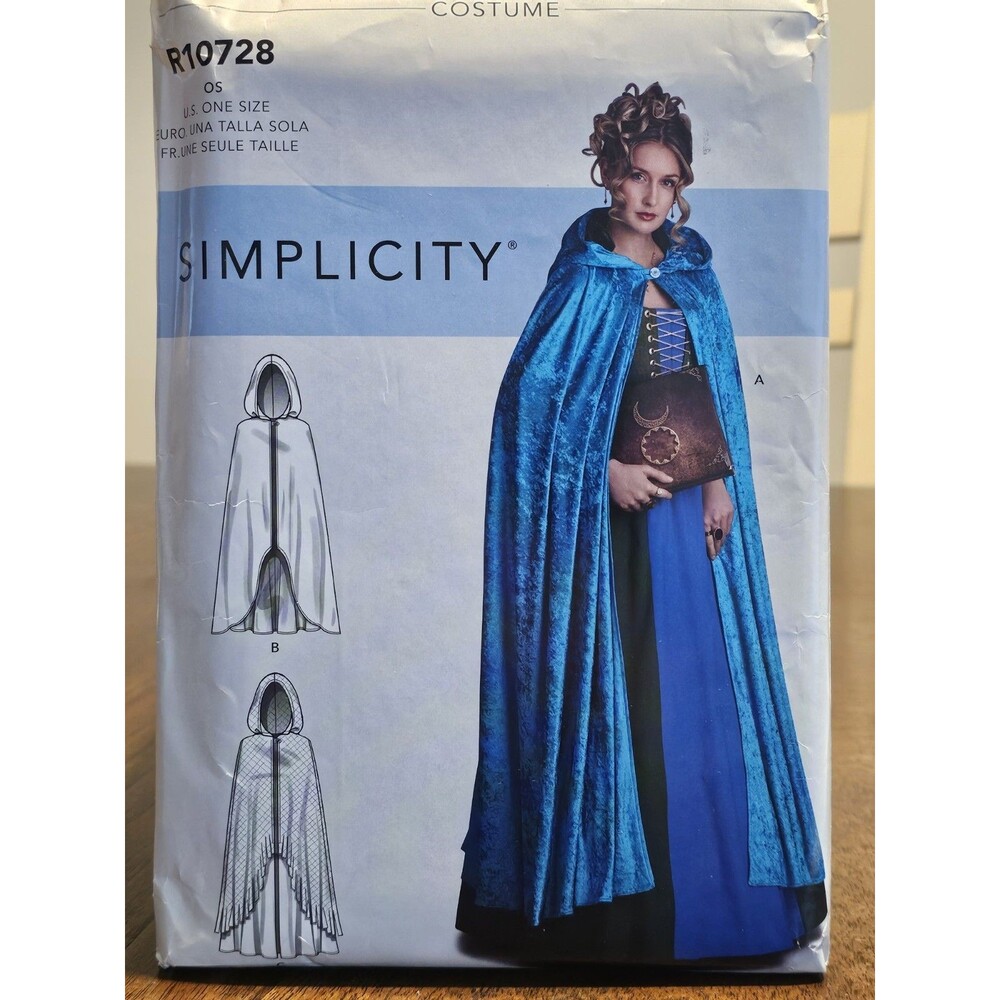 Simplicity R10728 (or 8721) Misses' Costume Cape Sewing Pattern UNCUT One Sz NEW